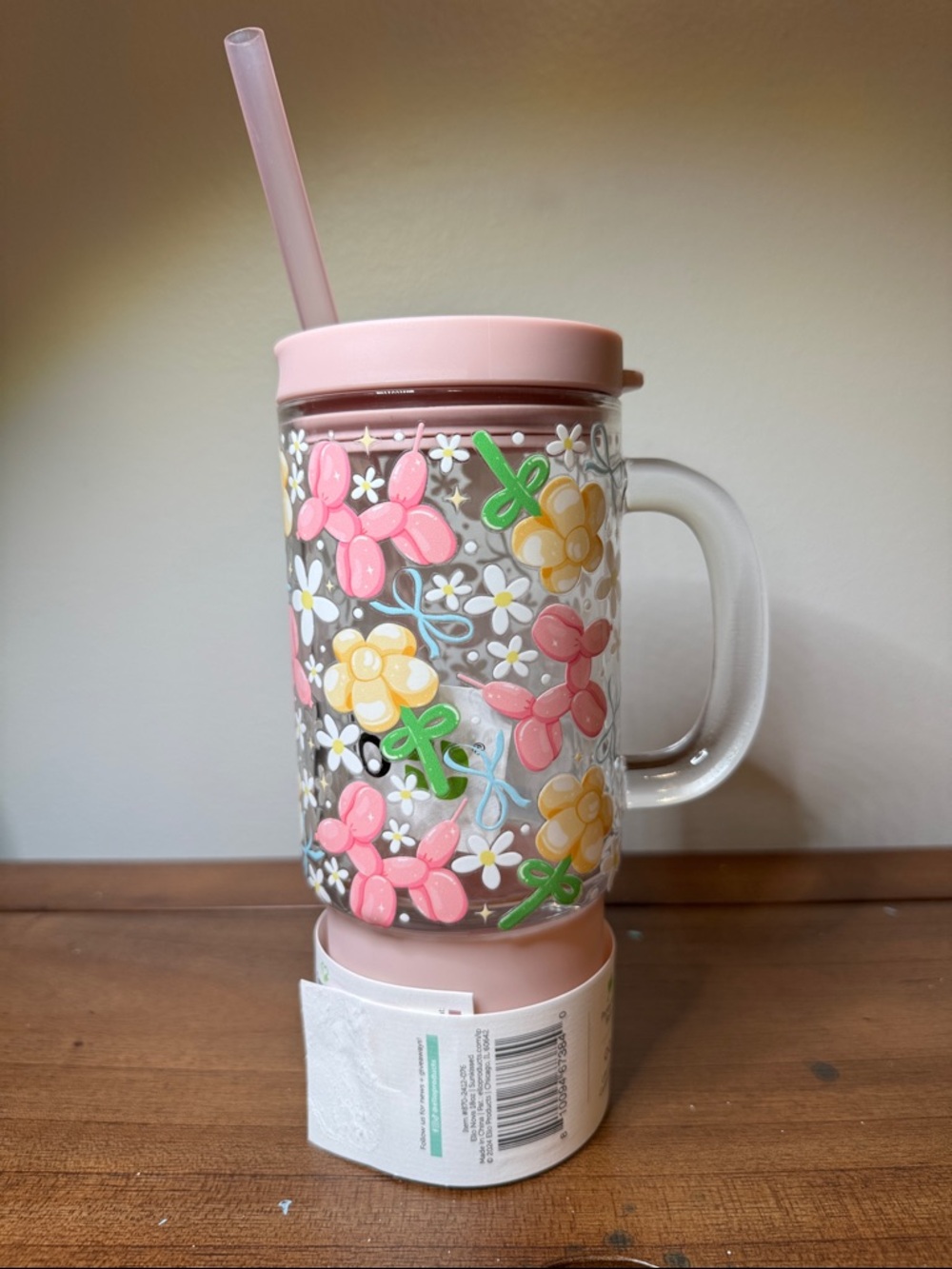 ello Floral Balloon Animal Travel Tumbler - Pink - Picture 2 of 4